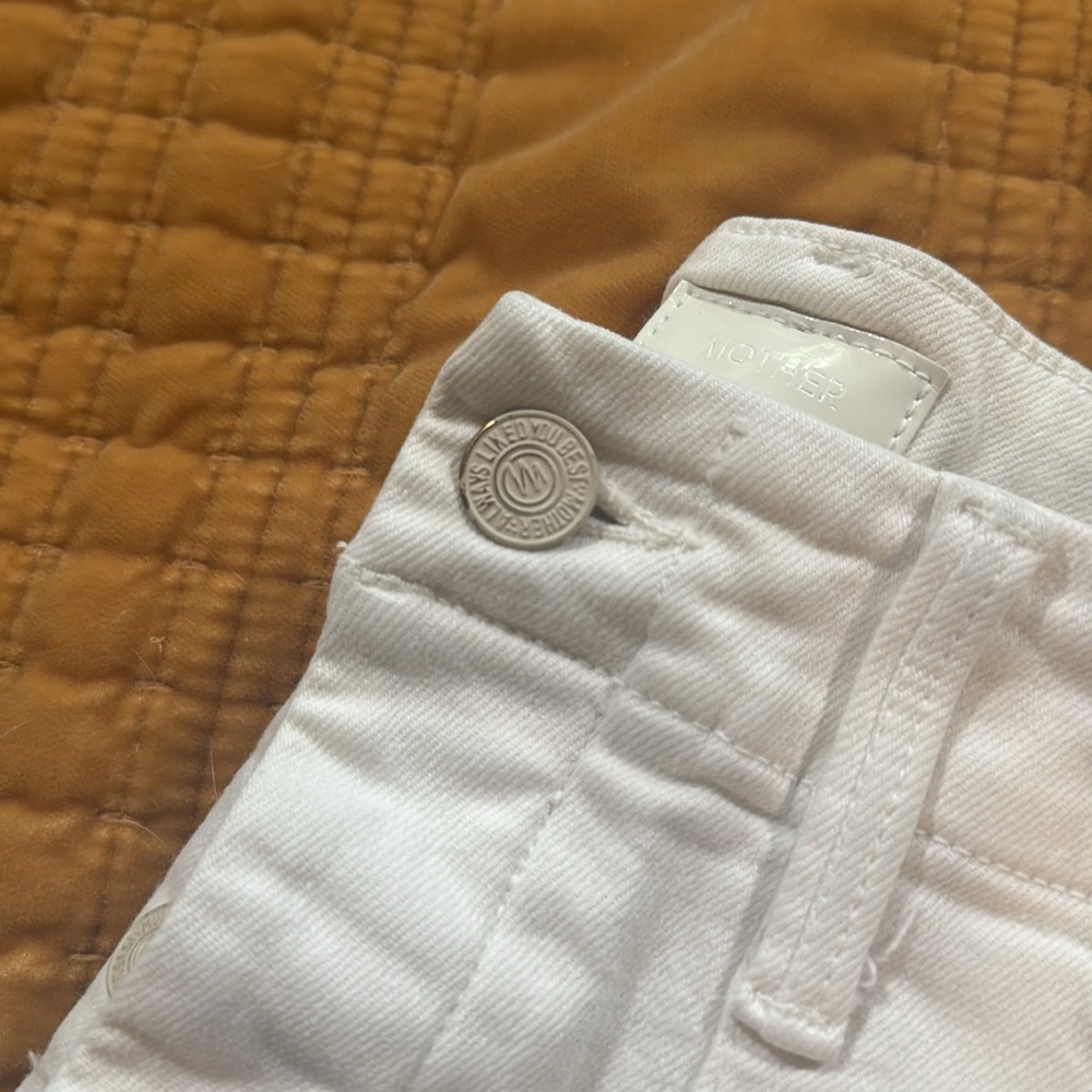 MOTHER White Ankle Cropped Jeans Size 25 - Picture 3 of 6
